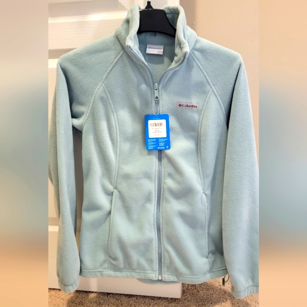 Columbia Light Green Fleece Jacket Benton Springs